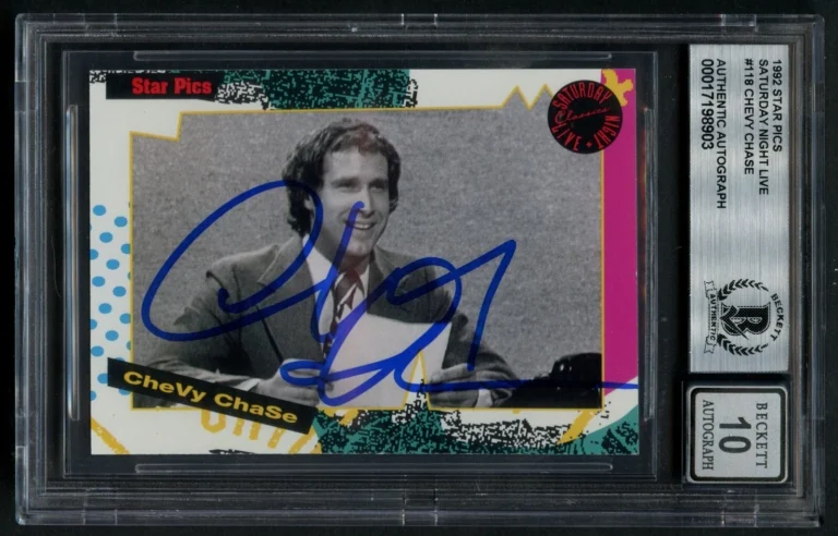 Chevy Chase #118 signed 1992 Star Pics Saturday Night Live BAS Auto Grade 10