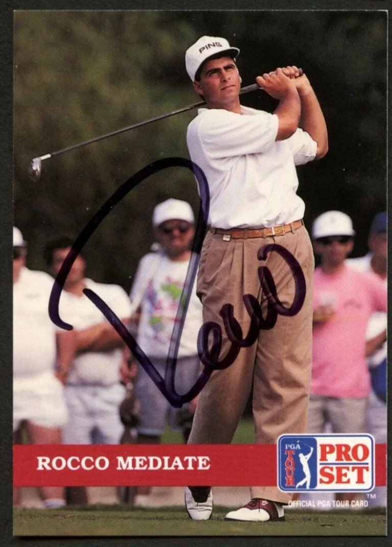Rocco Mediate #25 signed autograph auto 1992 Pro Set Golf Trading Card