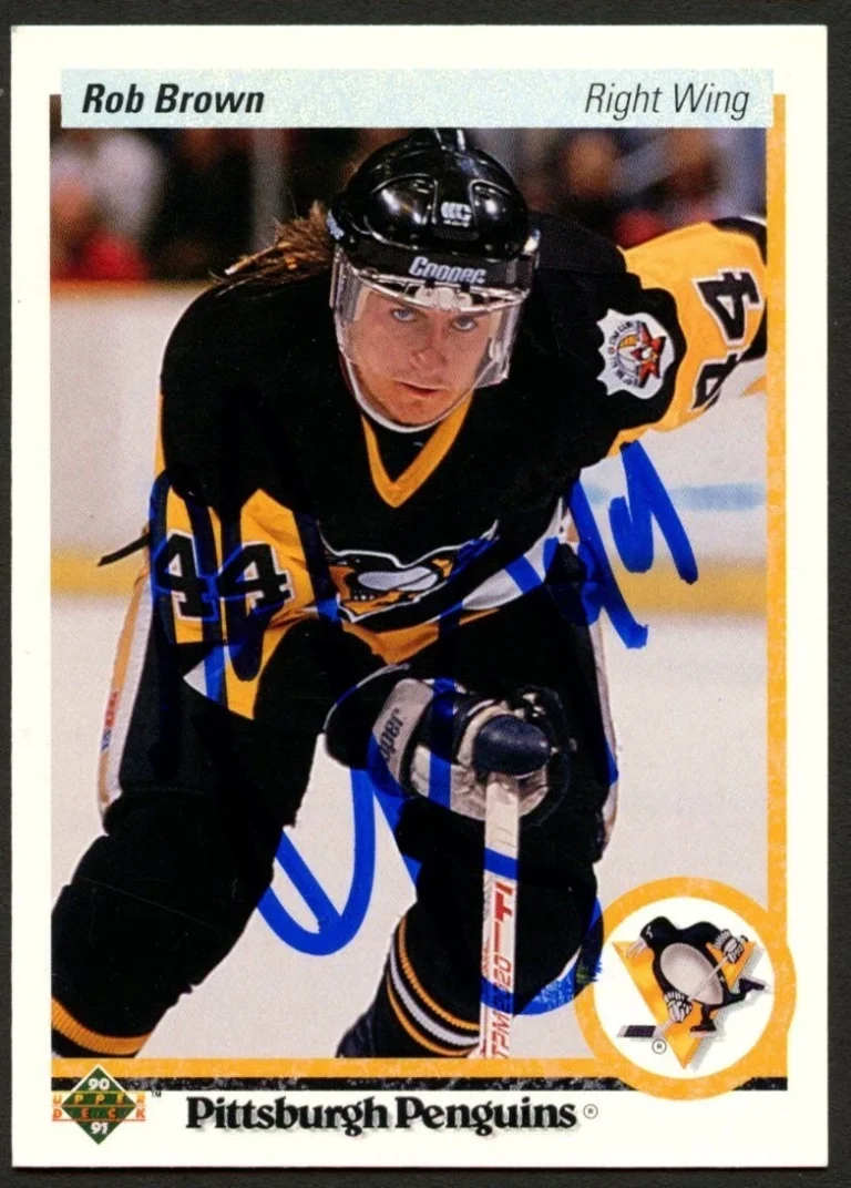 Rob Brown #142 signed autograph auto 1990-91 Upper Deck Hockey Trading Card