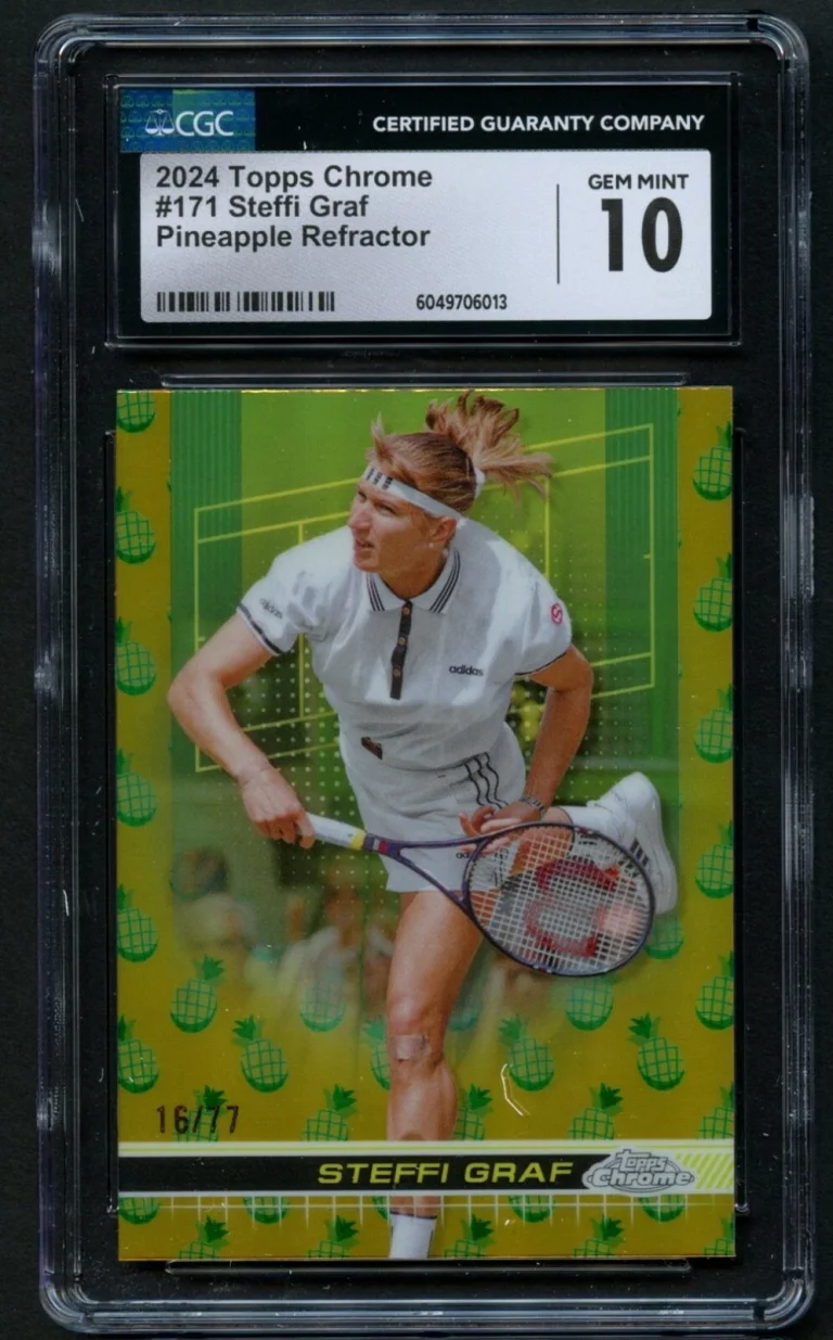 Steffi Graf #171 Pineapple Refractor 2024 Topps Chrome Tennis 16/77 CGC Grade 10