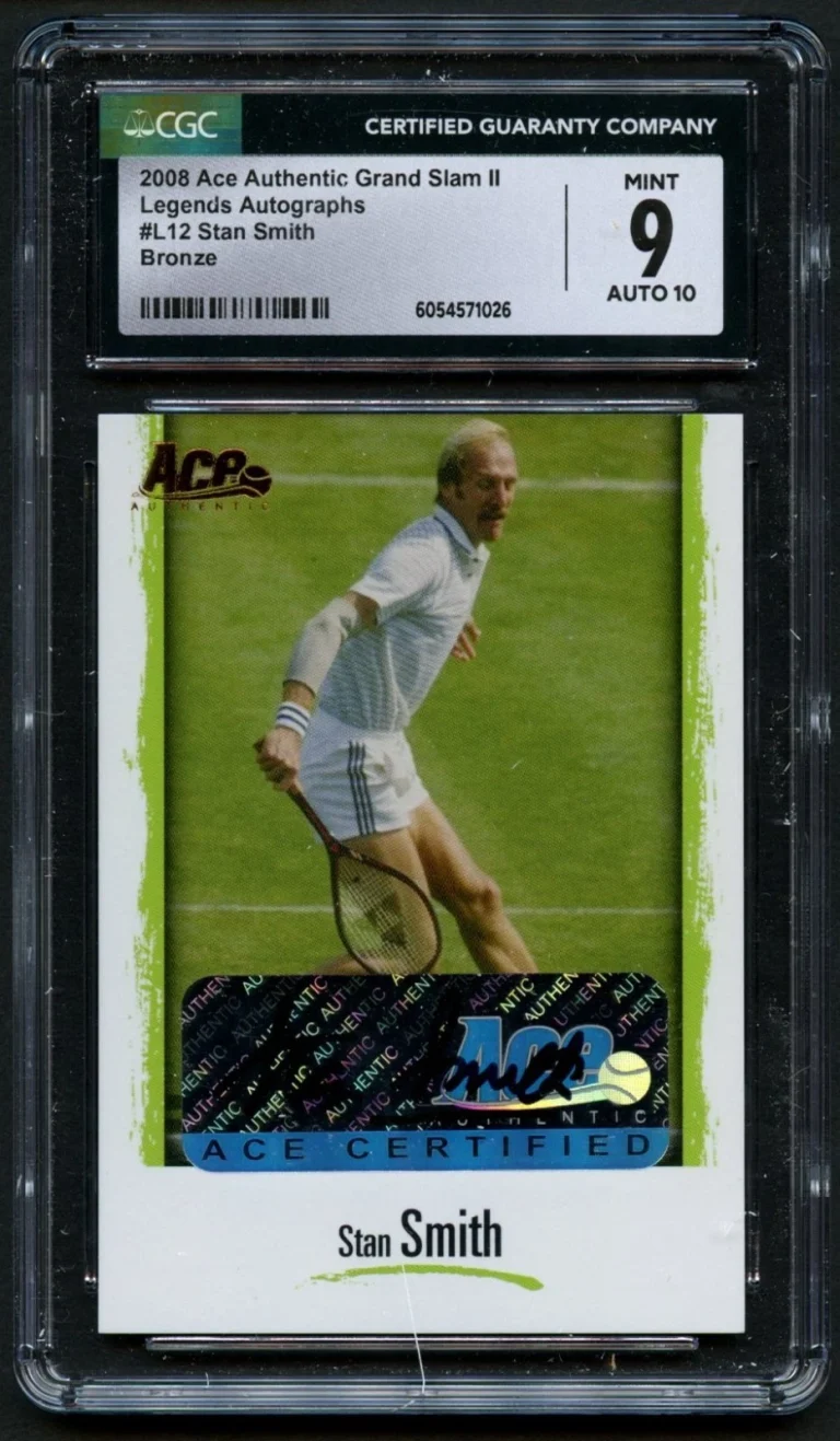 Stan Smith #L12 2008 Ace Authentic Grand Slam II Legends Autographs Bronze CGC 9