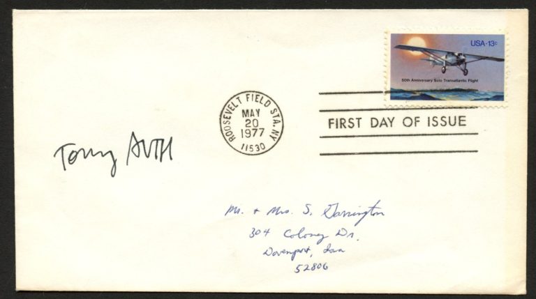 Tony Auth d2014 signed autograph American Editorial Cartoonist FDC