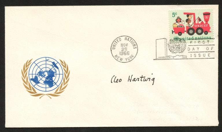 Cleo Hartwig d1988 signed autograph American Sculptor FDC Postal Cover