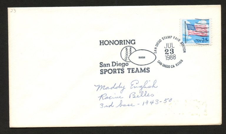 Maddy English d2004 signed autograph American Baseball Player Postal Cover