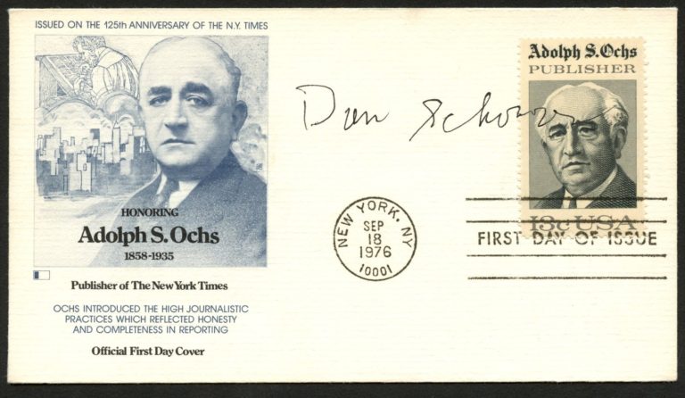 Daniel Schorr d2010 signed autograph American Journalist FDC Postal Cover