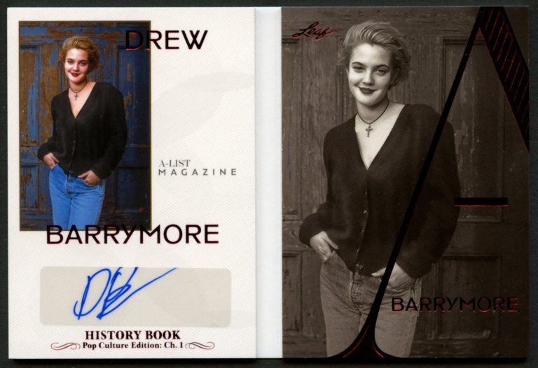 Drew Barrymore signed auto 2024 Leaf History Book A-List Magazine Booklet 3/3
