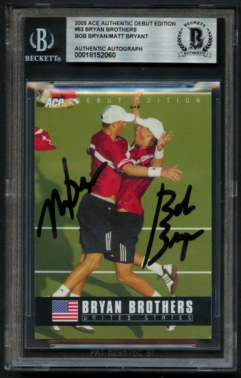 Bob & Matt Bryan #36 signed autograph 2005 ACE Authentic Debut Edition BAS Slab