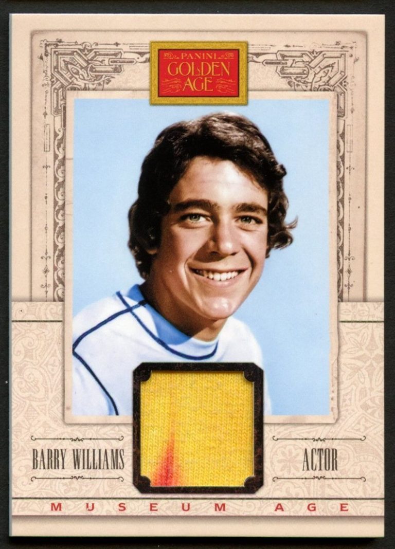 Barry Williams #5 Authentic Panini 2013 Golden Age Museum Memorabilia Relic Card