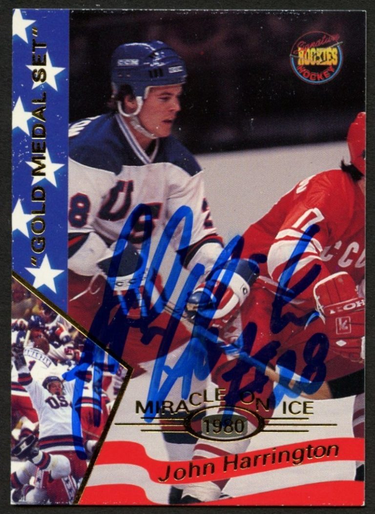 John Harrington #13 signed autograph auto Miracle On Ice 1980 USA Hockey Card