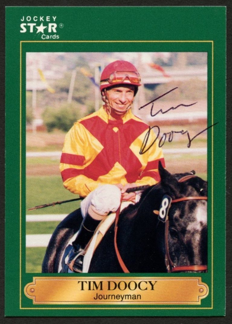 Tim Doogy #77 signed autograph auto 1991 Horse Jockey Star Trading Card
