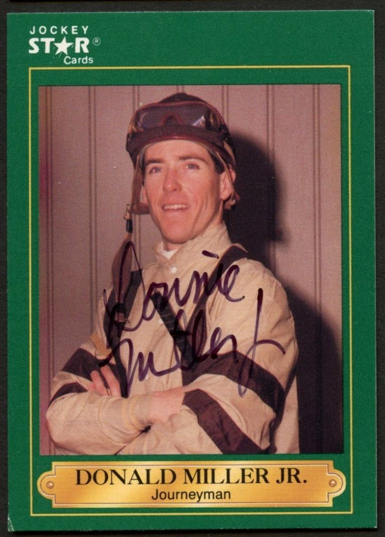 Donald Miller Jr #145 signed autograph auto 1991 Horse Jockey Star Trading Card