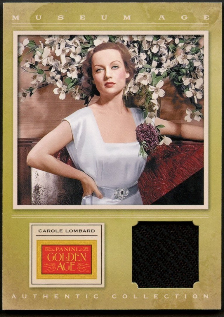 Carole Lombard #29 Authentic Panini 2012 Museum Age Fabric Trading Card