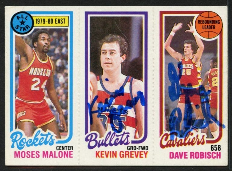 Kevin Grevey & Dave Robisch signed autograph 1980-81 Topps Basketball Card