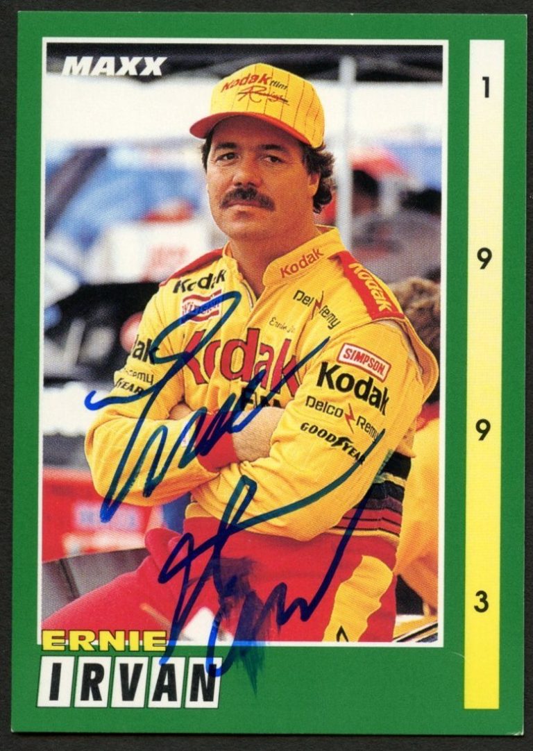 Ernie Irvan #4 signed autograph auto 1993 MAXX Nascar Trading Card