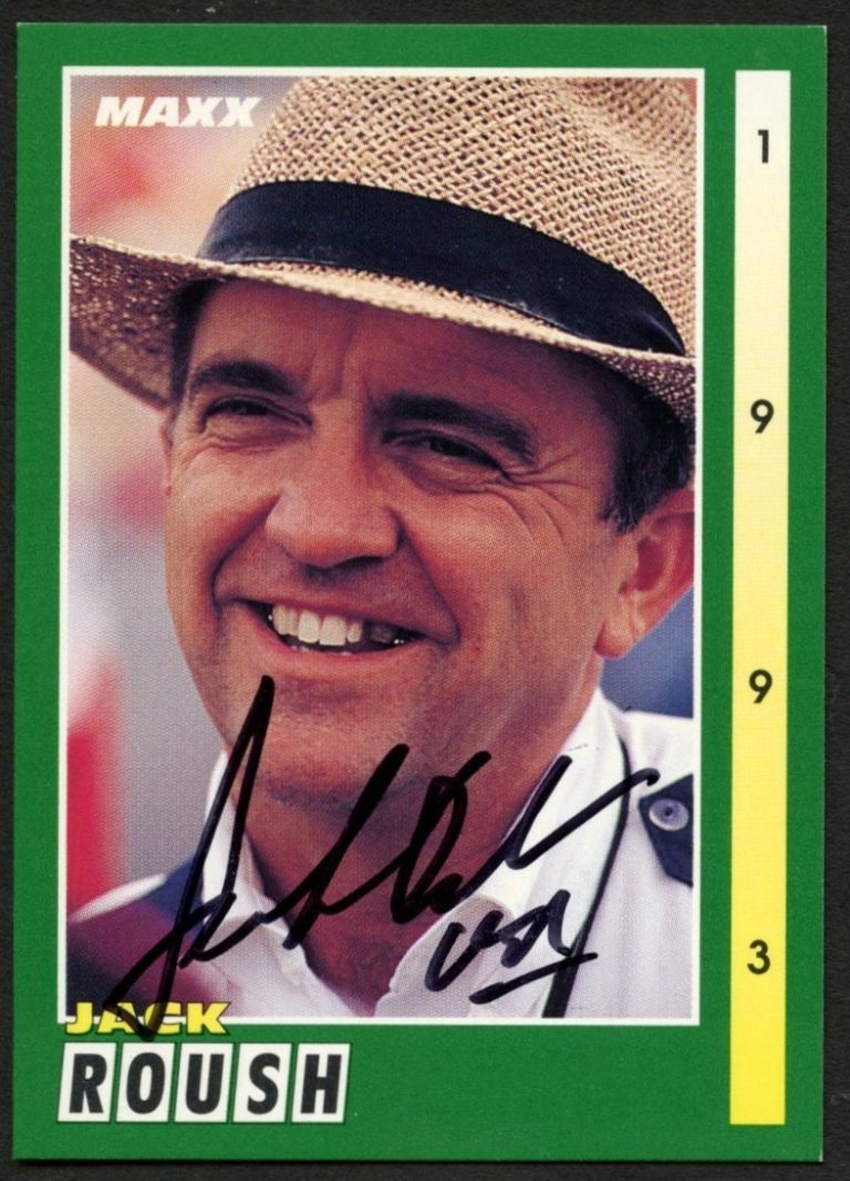 Jack Roush #104 signed autograph auto 1993 MAXX Nascar Trading Card