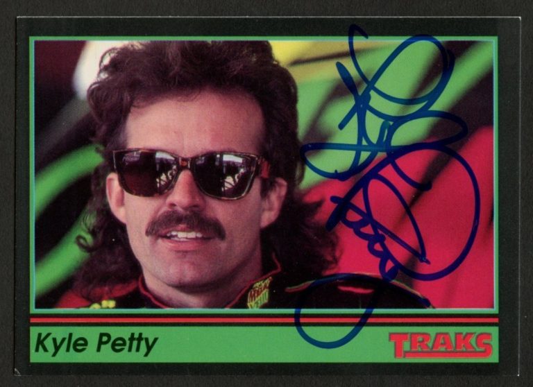 Kyle Petty #42 signed autograph auto 1991 Traks NASCAR Racing Trading Card