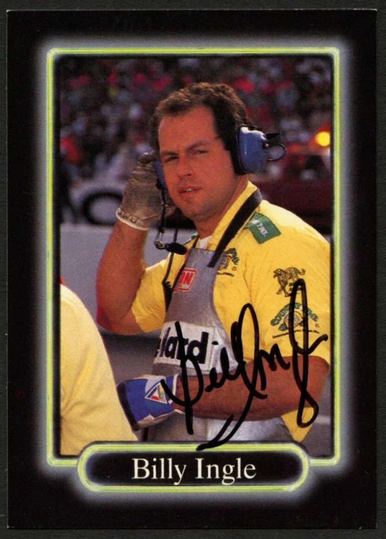 Billy Ingle #137 signed autograph auto 1990 Maxx NASCAR Racing Trading Card