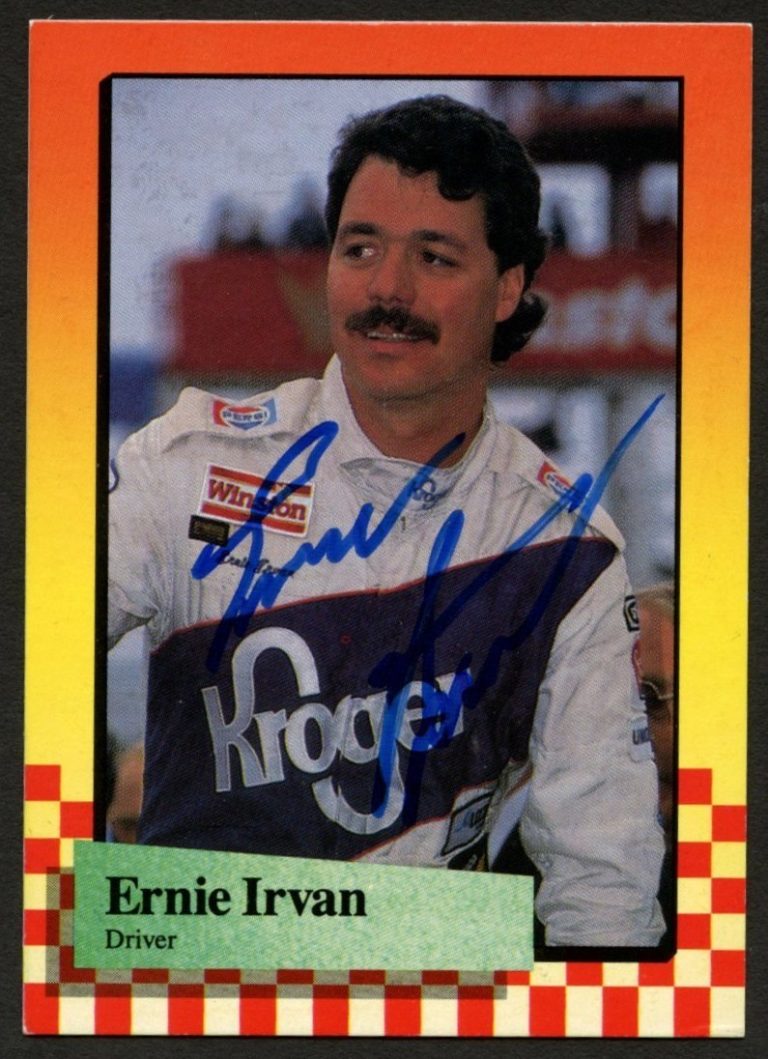 Ernie Irvan #2 signed autograph auto 1989 Maxx NASCAR Racing Trading Card
