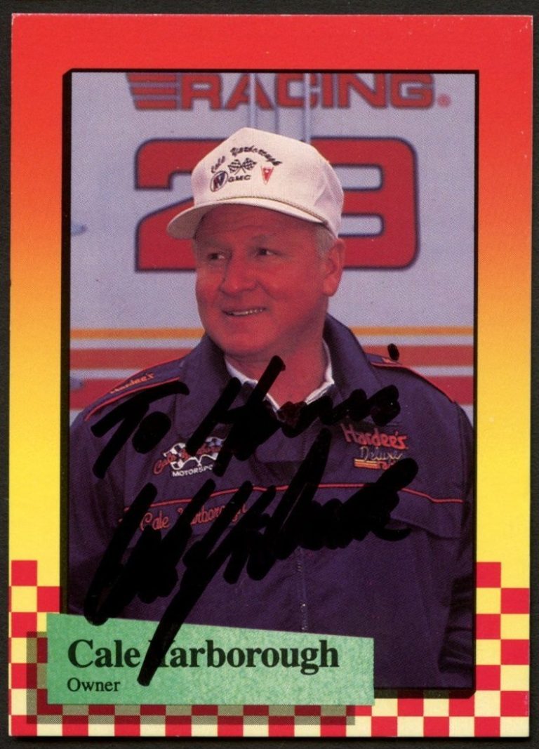 Cale Yarborough #37 signed autograph auto 1989 Maxx NASCAR Racing Trading Card