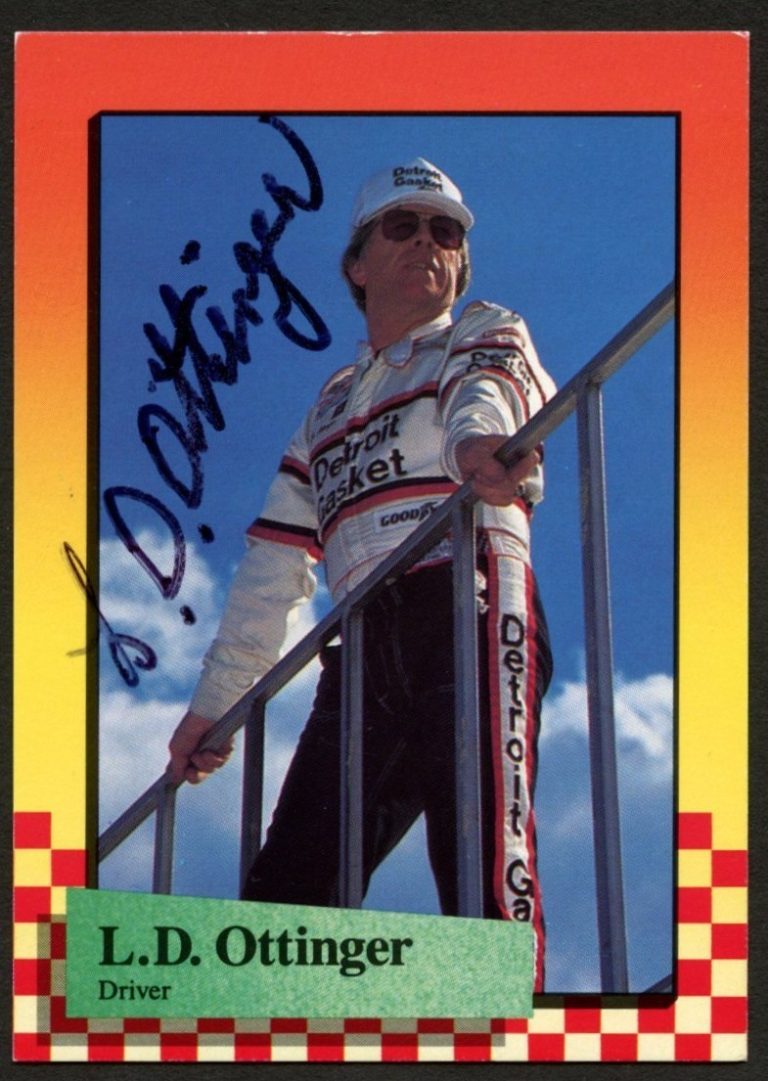 L. D. Ottinger #214 signed autograph auto 1989 Maxx NASCAR Racing Trading Card