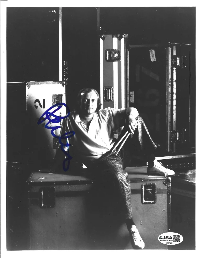 Phil Collins REAL hand SIGNED 8x10