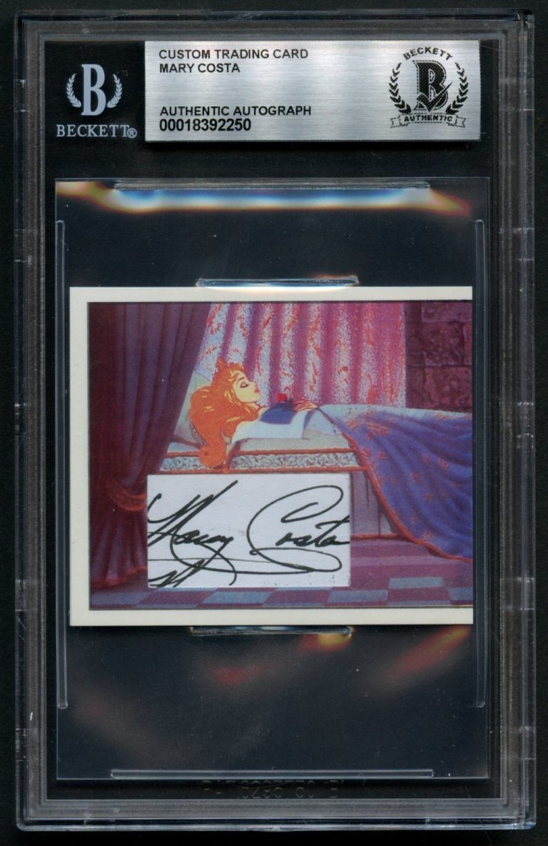 Mary Costa signed autograph Voice Sleeping Beauty Custom Cut Card BAS Slabbed