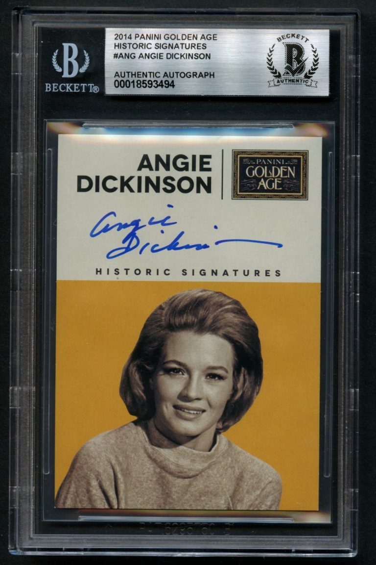 Angie Dickinson #ANG signed autograph 2014 Panini Golden Age Actress BAS Slab