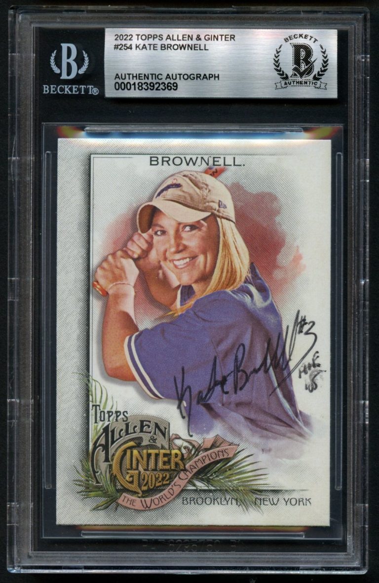 Kate Brownell #254 signed autograph 2022 Topps Allen & Ginter BAS Slabbed