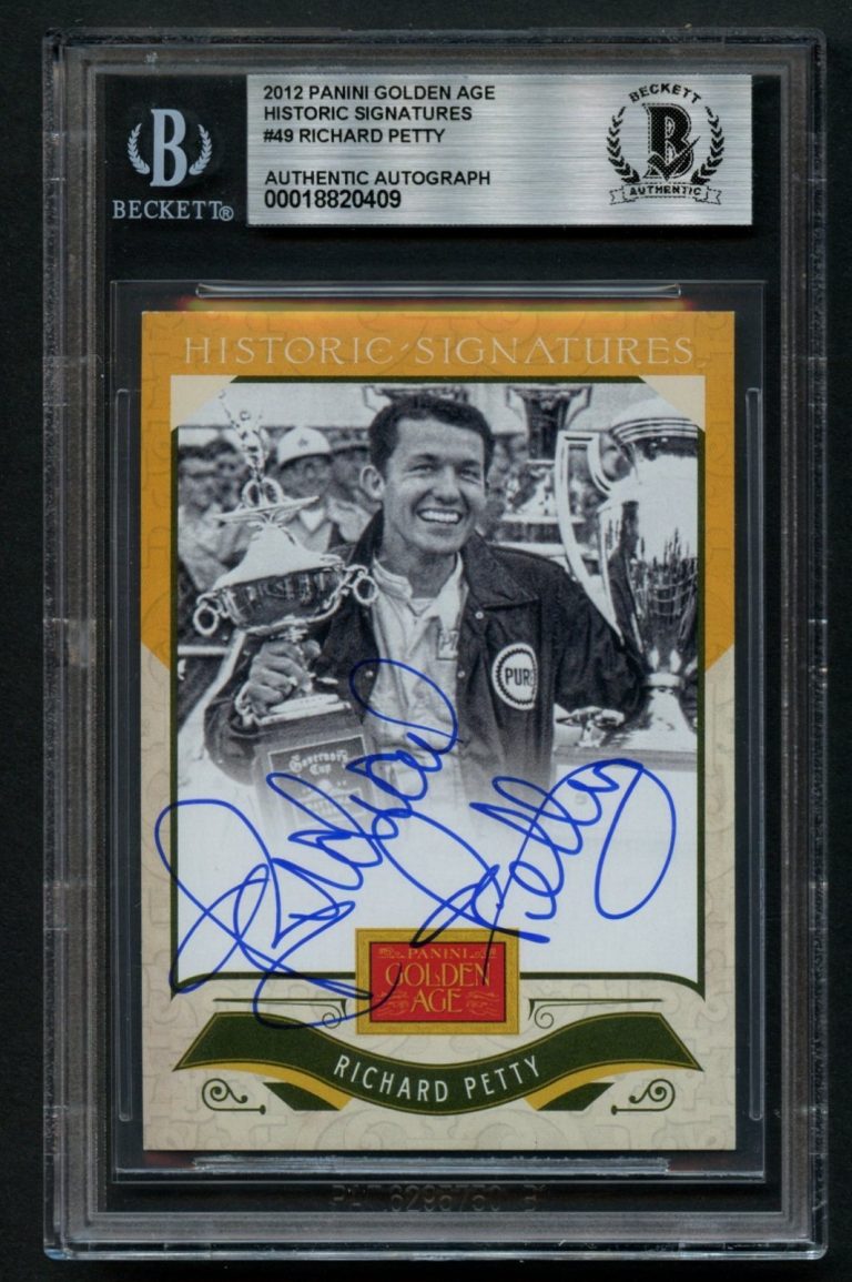 Richard Petty signed autograph 2012 Panini Golden Age NASCAR BAS Slab