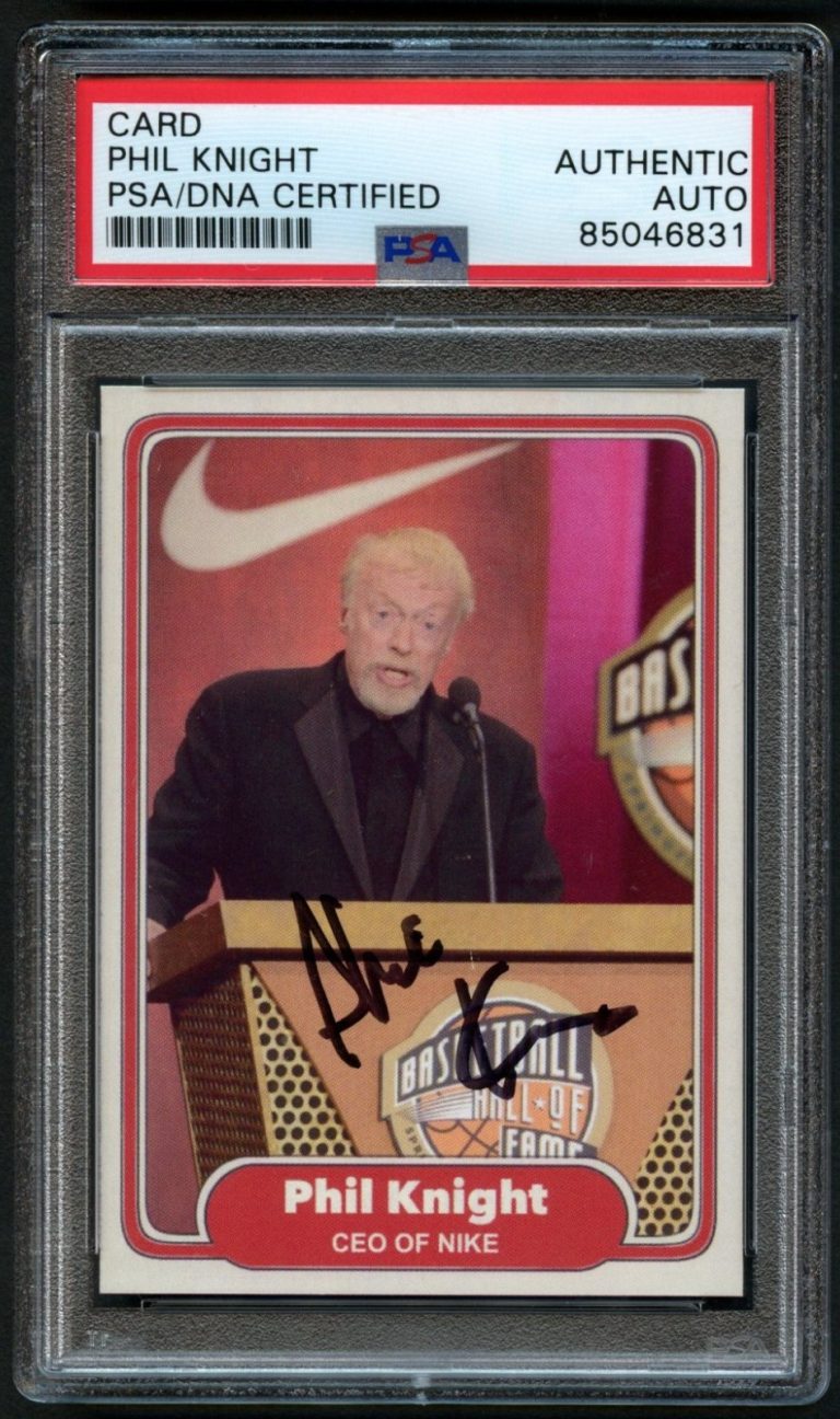 Phil Knight signed autograph auto Card Co-Founder of NIKE PSA Slabbed