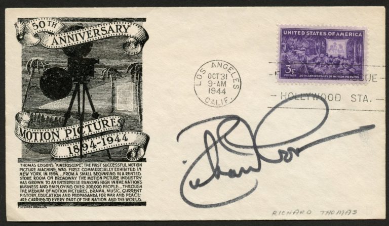 Richard Thomas signed autograph FDC Actor drama series The Waltons PSA Stickered