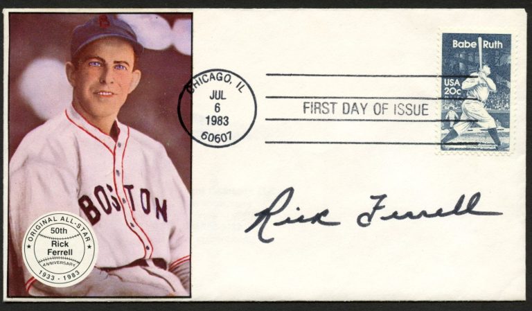 Rick Ferrell signed autograph FDC cover American Baseball Player SGC Stickered