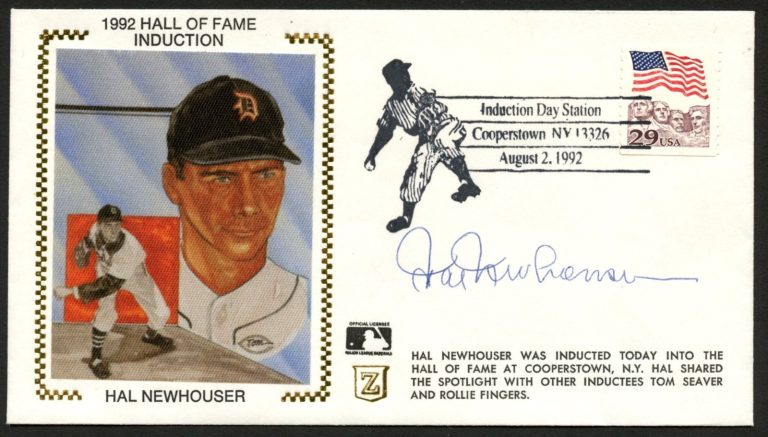 Hal Newhouser signed autograph FDC cover American Baseball Player MLB