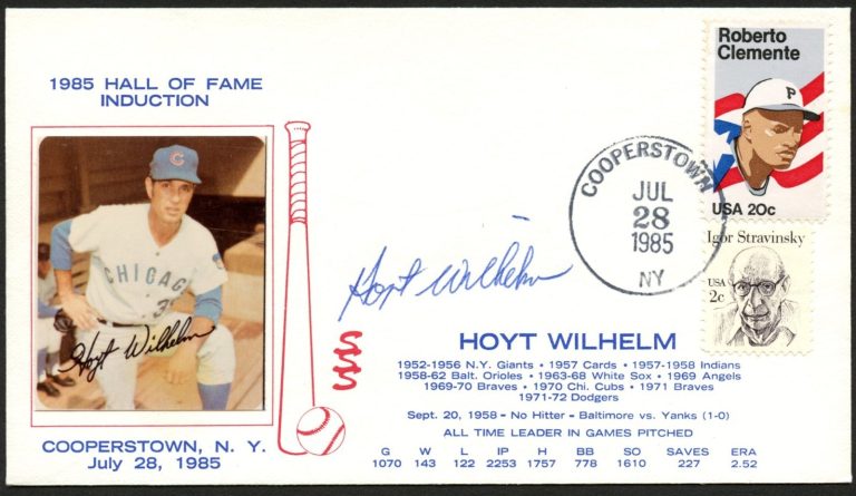 Hoyt Wilhelm signed autograph FDC cover American Baseball Player MLB
