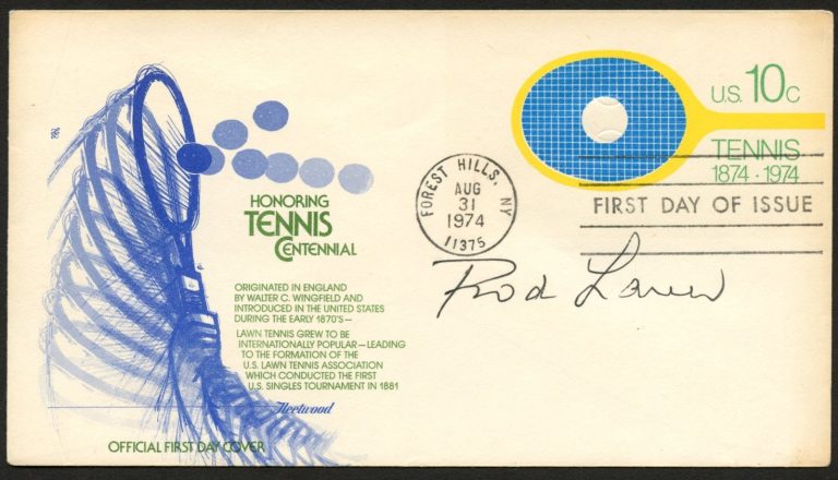 Rod Laver signed autograph FDC cover Australian Tennis Player