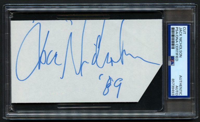 Jack Nicholson signed autograph 3x5.5 cut A Few Good Men / The Shining PSA Slab