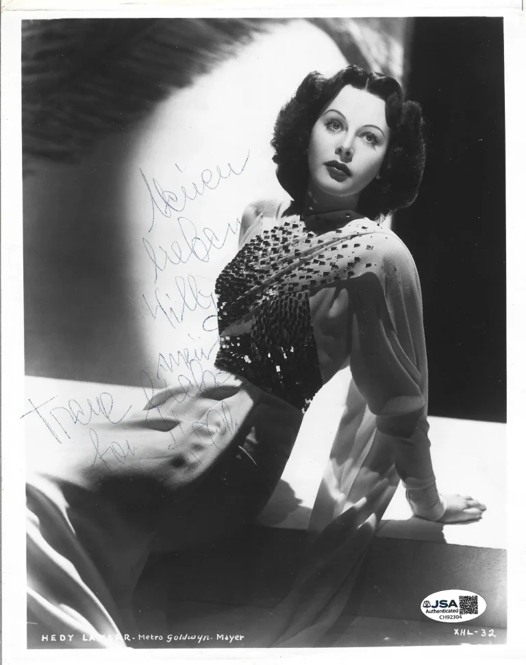 Hedy Lamarr REAL hand SIGNED Photo JSA COA Gifted by Hedy to her husband? RARE