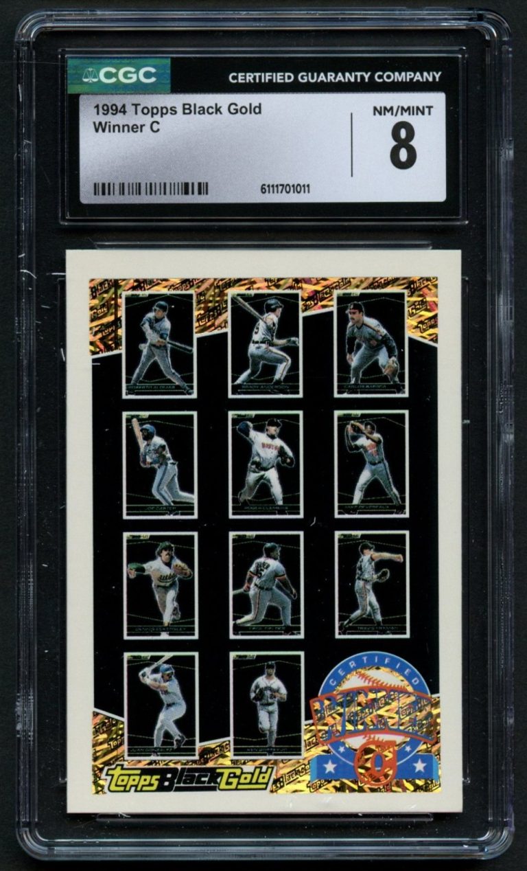 Ken Griffey Jr Winner C 1994 Topps Black Gold Baseball Trading Card CGC Mint 8