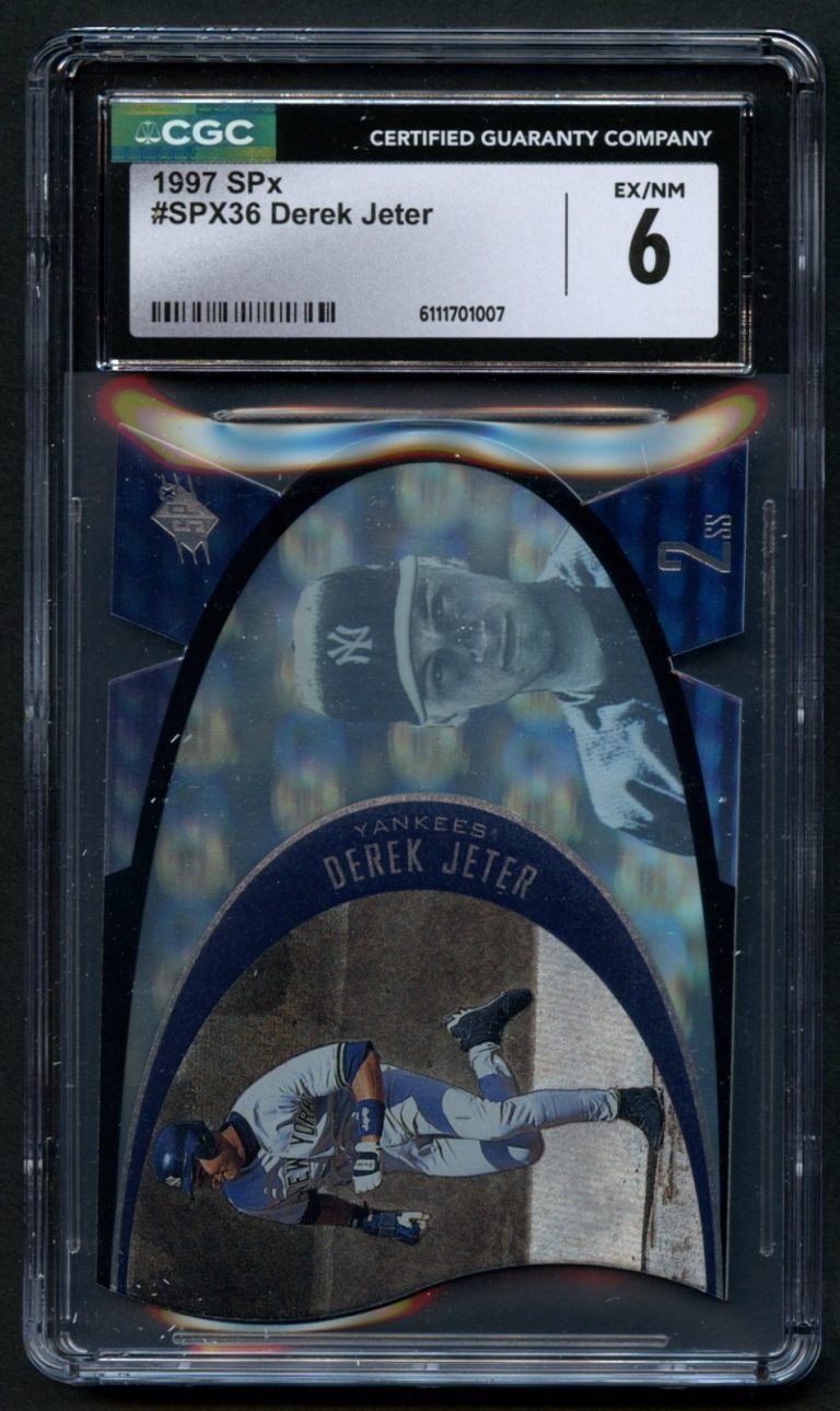 Derek Jeter #SPX36 1997 SPX Baseball Trading Card CGC Mint 6