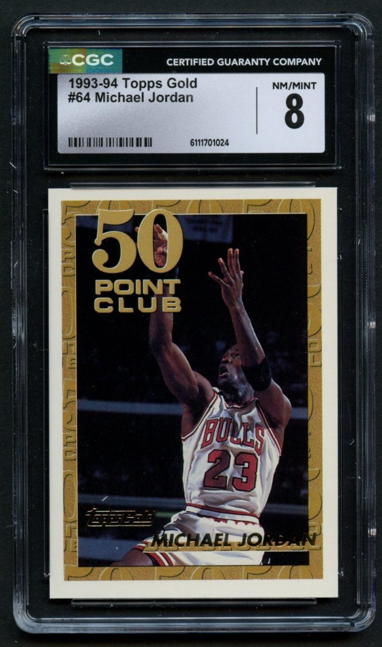 Michael Jordan #64 Hoops 1993-94 Basketball Trading Card CGC Mint 8