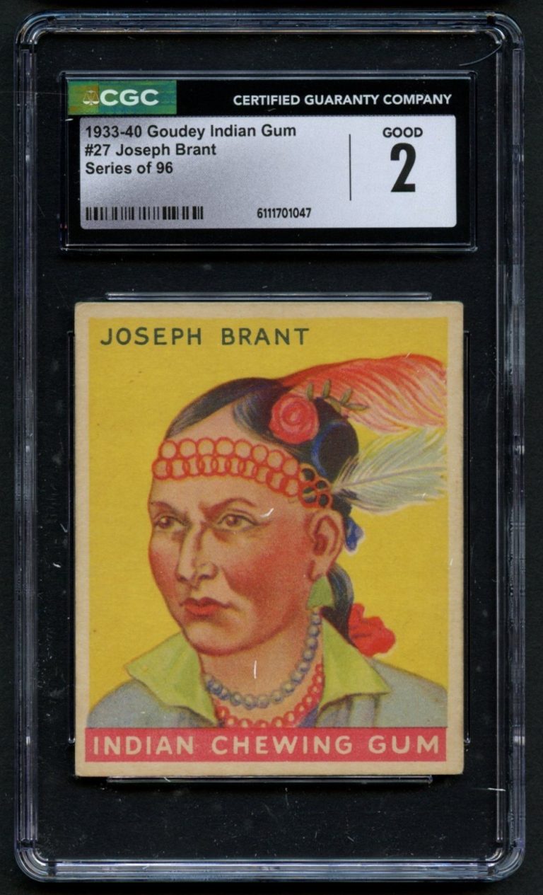 Joseph Brant #27 Goudey Indian Gum 1933-40 Series of 96 CGC 2