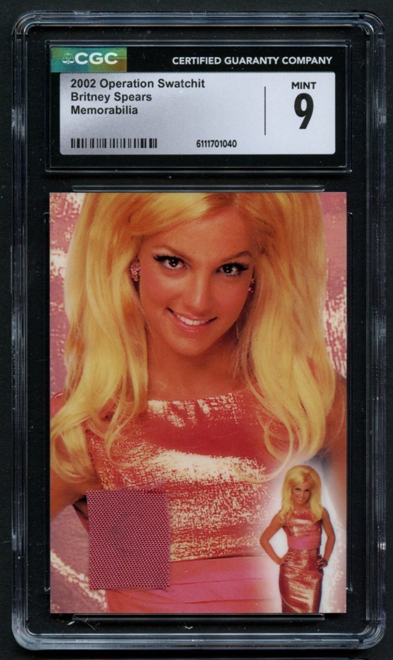 Britney Spears Memorabilia 2002 Operation Swatchit Fabric CGC 9 Mint