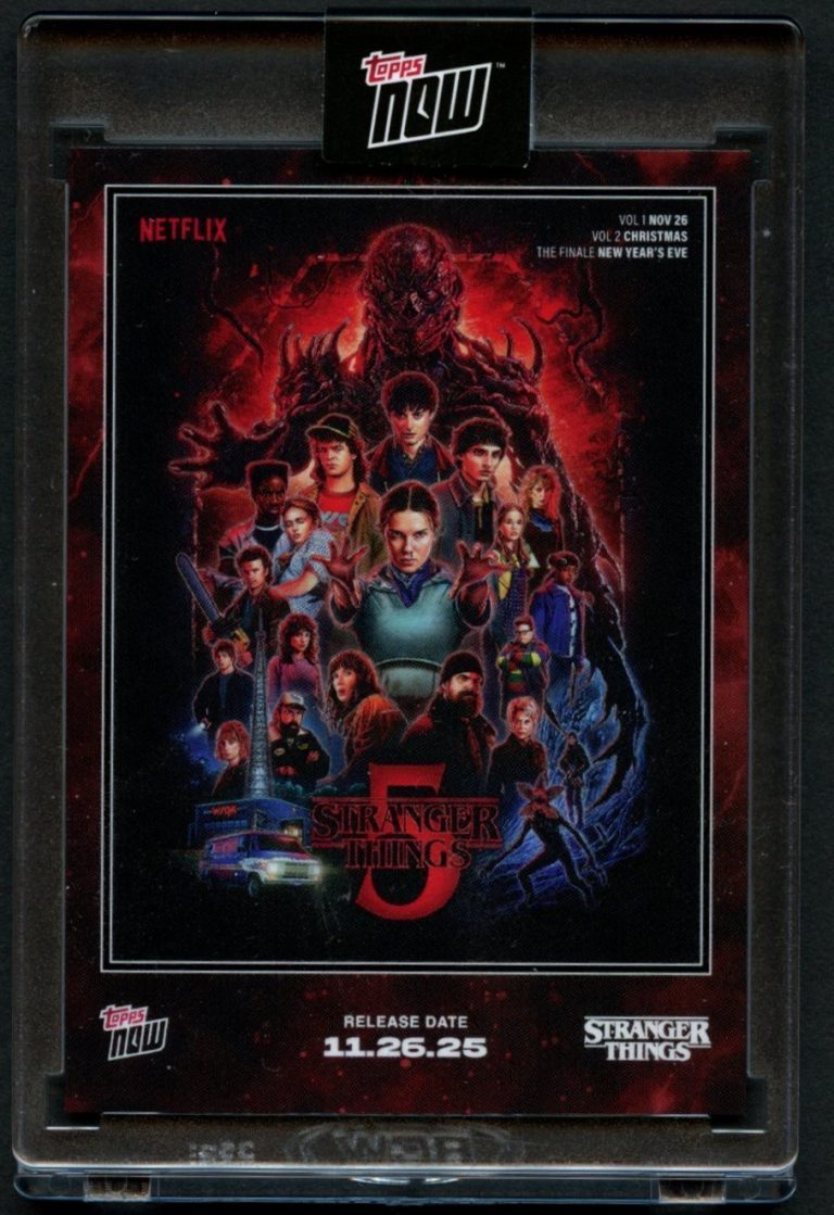 Strander Things Season 5 Topps Now 2025 Trading Card Netflix