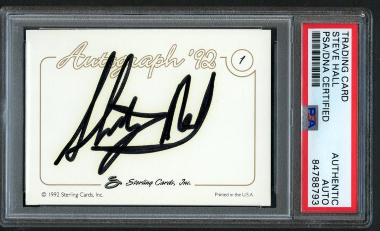 Steve Hall #1 signed autograph auto 1992 Country Gold CMA Shotgun Red Card PSA