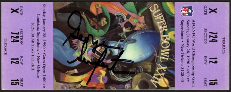 George Seifert signed autograph Reprint Ticket Football Coach PSA Stickered
