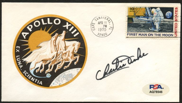 Charles Duke signed autograph FDC Astronaut Appolo16 PSA Stickered