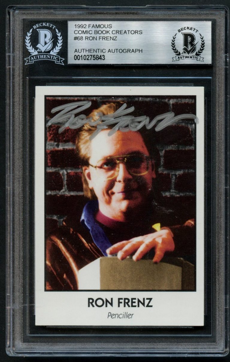 Ron Frenz #68 signed autograph auto 1992 Famous Comic Book Creators Card BAS