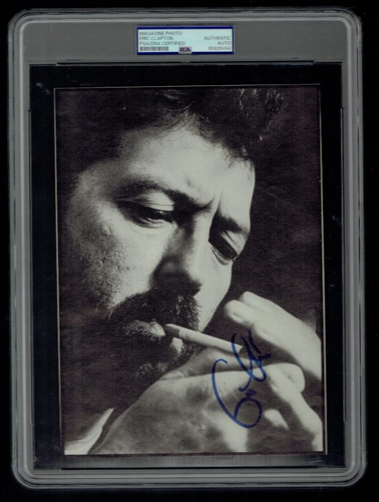 Eric Clapton signed autograph 7x10 German Magazine Photo Layla PSA Slabbed