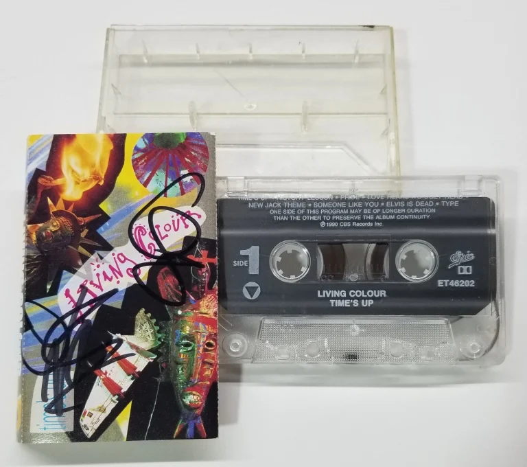 Living Colour SIGNED Times Up Cassette Tape #1 COA Autographed Corey Vernon Will