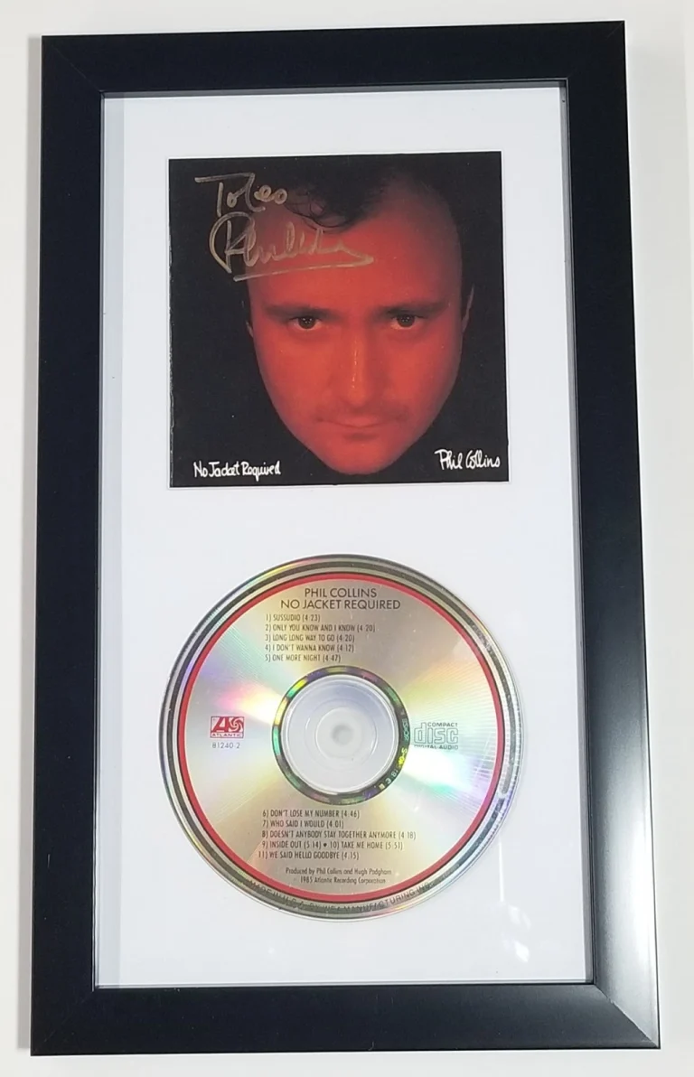 Phil Collins hand SIGNED No Jacket Required CD Framed Display JSA COA Genesis